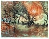 "Misi me nell'alto mare aperto" by Noonie Minogue, Artist Print, Etching