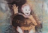 Ukelele baby by Noonie Minogue, Artist Print